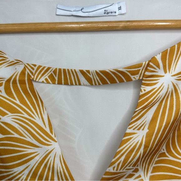 ANTHROPOLOGIE XL ByEgreis Doris Vacation Floral Long Sleeve Boxy Bateau Neck Top - Picture 5 of 12